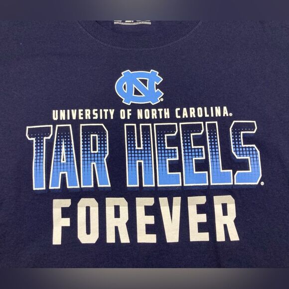 UNC Tar Heels T-Shirt 2XL Blue Russell North Carolina Collegiate Graphic Tee - Picture 5 of 9